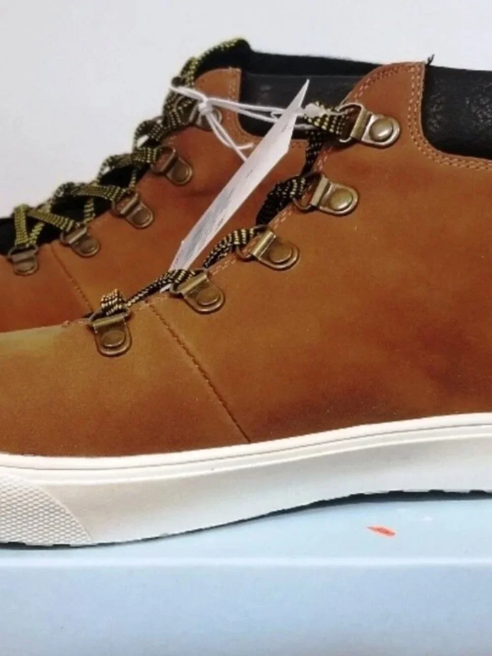 Cat & Jack Boys' Noah Casual Boots, Color is Tan, Size 5 - New in Box